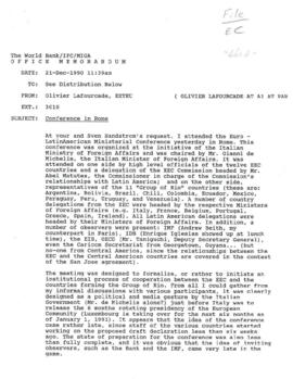 President Barber Conable - Liaison Files - European Economic Community [EEC] - Correspondence - V...