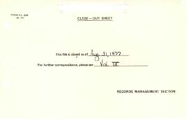 Bank Administration and Policy - Agriculture and Rural Development 1975 / 1977 Correspondence - V...