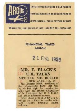 Mr. Black's Trip To London - February 1955