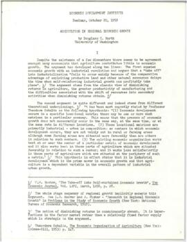 North, Douglas C. - Articles and Speeches (1959)