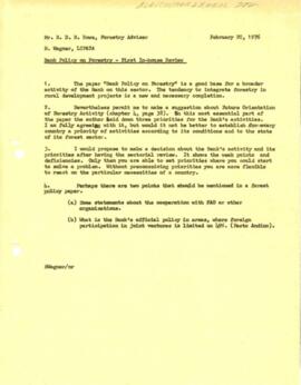 Bank Administration and Policy - Agriculture and Rural Development Advisory Panel 1975 / 1977 Cor...