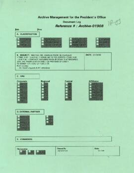 President Wolfensohn - Briefing Book for President's Meetings and Events - Charles Frank - Januar...