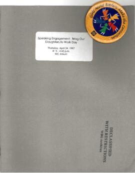 President Wolfensohn - Briefing Materials for President's Speeches - Bring Your Daughters to Work...