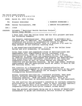Population, Health and Nutrition [PHN] - Colombia - Health - General - 1993 Correspondence - Volu...