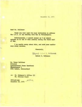 McNamara correspondence - 1975