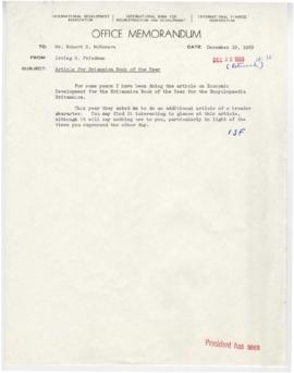 Irving S. Friedman Chron files - Correspondence 06