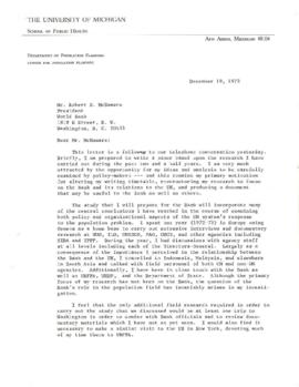 McNamara correspondence - 1973