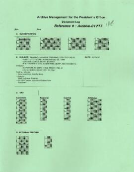 President Wolfensohn - Briefing Book for President's Meetings and Events - Japanese Personnel Str...