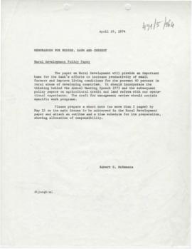 President's papers - Robert S. McNamara Chronological files - (outgoing) - Chrons 40