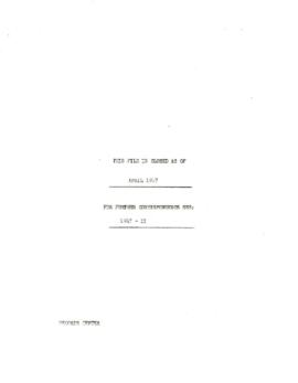 Liaison - United Nations [UN] Agreement Bank - Fund - 1947 - Correspondence - Volume 1