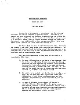 Presidential speeches : Bretton Woods Committee, Washington D.C., March 10, 1989 - Speech
