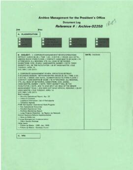 President Wolfensohn - Briefing Book for President's Meetings and Events - Corporate Management -...