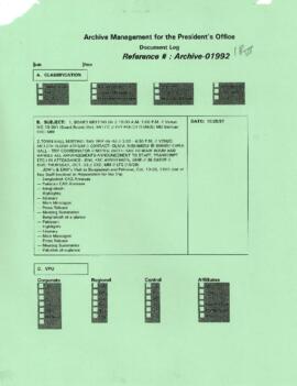 President Wolfensohn - Board of Executive Directors - Meeting with Executive Directors and Town H...