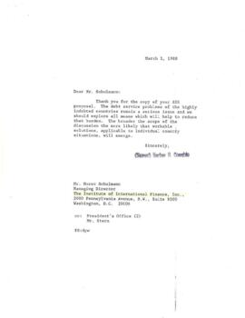 President Barber B. Conable Liaison Files - Institute for International Finance - Correspondence