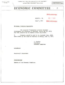 Economic Committee Papers - Botswana - EC/O/71-94 - Updating Memorandum - No Report Attached