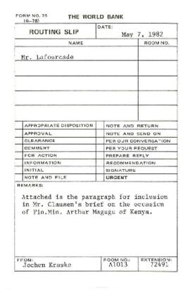 Country Files: Kenya - Correspondence 01