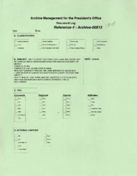 President Wolfensohn - Briefing Book for President's Meetings and Events - Meet and Greet - Mr Fr...
