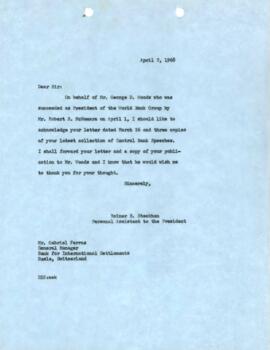 President George D. Woods Chronological Records - Volume 22