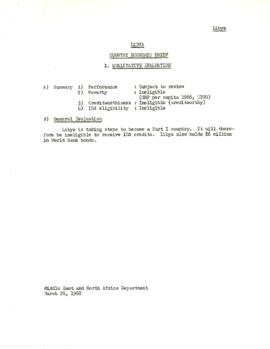 Economic Committee Papers - Libya - Country Economic Brief