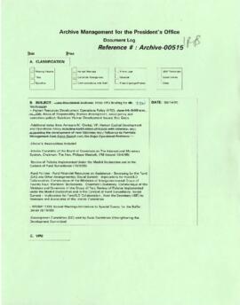 President Wolfensohn - Briefing Book for President's Meetings and Events - Communications with St...