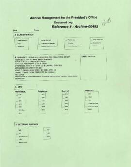 President Wolfensohn - Briefing Materials for President's Speeches - Breakfast Meeting and Remark...