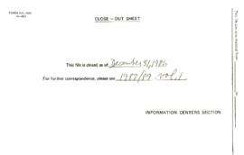 Operational Policy - Population, Health and Nutrition [PPHN] - Research 1984 / 1986
