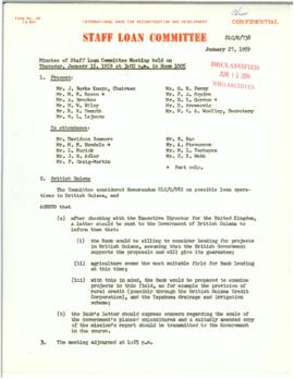 Loan Committee - Minutes - 1959