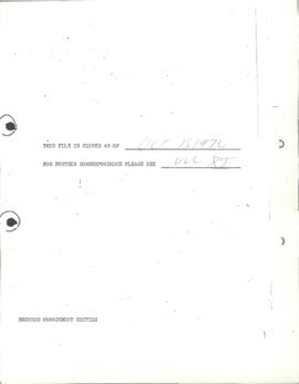 Operations - Research 1972 / 1974 Correspondence - Volume 10