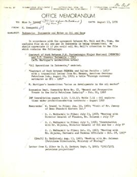 Indonesia Oil Sector - Mr. Bell Personal Files - Oil Sector Papers - Volume 1