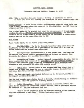 Economic Committee Papers - Burundi - Briefing Paper - Economic Committee Meeting