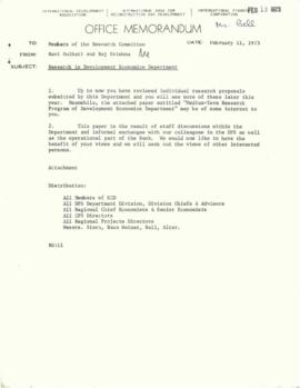 Bernard R Bell Files - Research and Sector Papers - Volume 1
