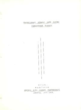 Transmigration as an Integrated Development System - July 1978 - Jakarta - Martono - Deputy Minis...