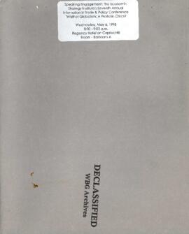 President Wolfensohn - Briefing Materials for President's Speeches - The Economic Strategy Instit...