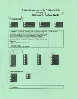 President Wolfensohn - Briefing Materials for President's Speeches - Rural Water and Sanitation C...