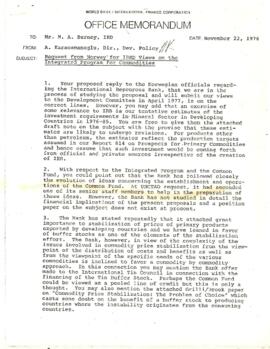 Development Policy - Commodities - Palm Oil - June 1976 - November 1976