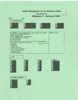 President Wolfensohn - Briefing Materials for President's Speeches - Wold Travel and Tourism Coun...