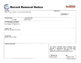 China - Taiwan - General - Loan Committee Project File