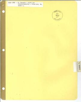 Bennett, William L. - Articles and Speeches (1965)