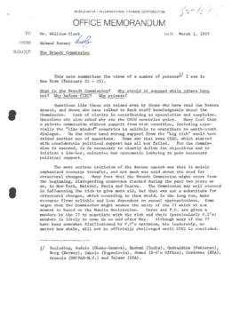 Brandt Commission - Chronological Records - February 1977 - June 1977