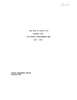 Operational - Development - Pearson Commission - Correspondence