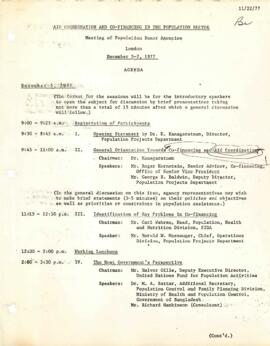 Population Donor's Meeting - London - December 1977 - Meeting's Documents - Mr K Kanagaratnam