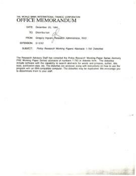 Population, Health and Nutrition [PHN] - General - 1991 Chronological File - Volume 1