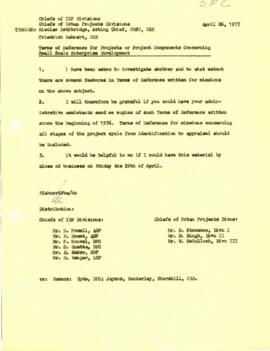 Research - Development Finance Companies (DFC) 1975 / 1977 Correspondence - Volume 1
