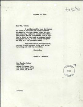 President Robert McNamara Chronological files - (outgoing) - Chrons 79