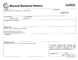 Moeen Qureshi Files - Gulf Persian Crisis - Board Papers