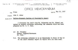 Economic Committee Papers - Ceylon - Economic Section of Presidents Report - No Report Attached