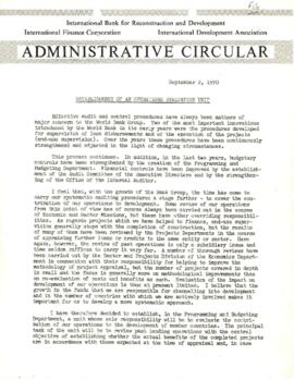 Operations Evaluation - Operations Evaluation Department (OED)