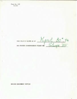 Operations - Research 1972 / 1974 Correspondence - Volume 7