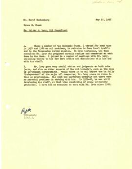Projects and Studies - Levy Oil - Correspondence
