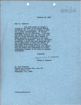 President's papers - Robert S. McNamara Chronological files - (outgoing) - Chrons 10
